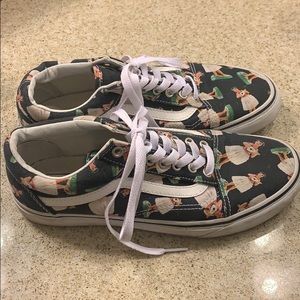 Old Skool VANS with hula girl design - size 9!!!